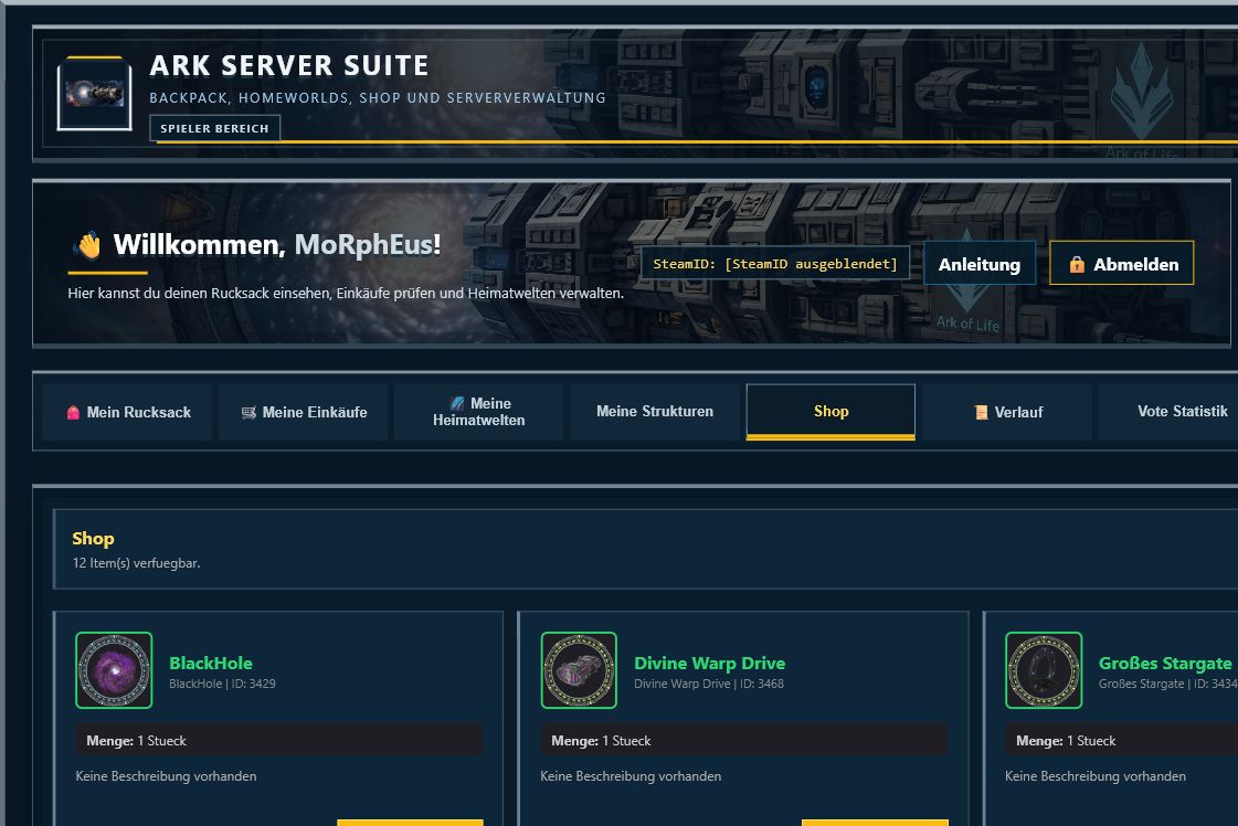 Spieler-Shop